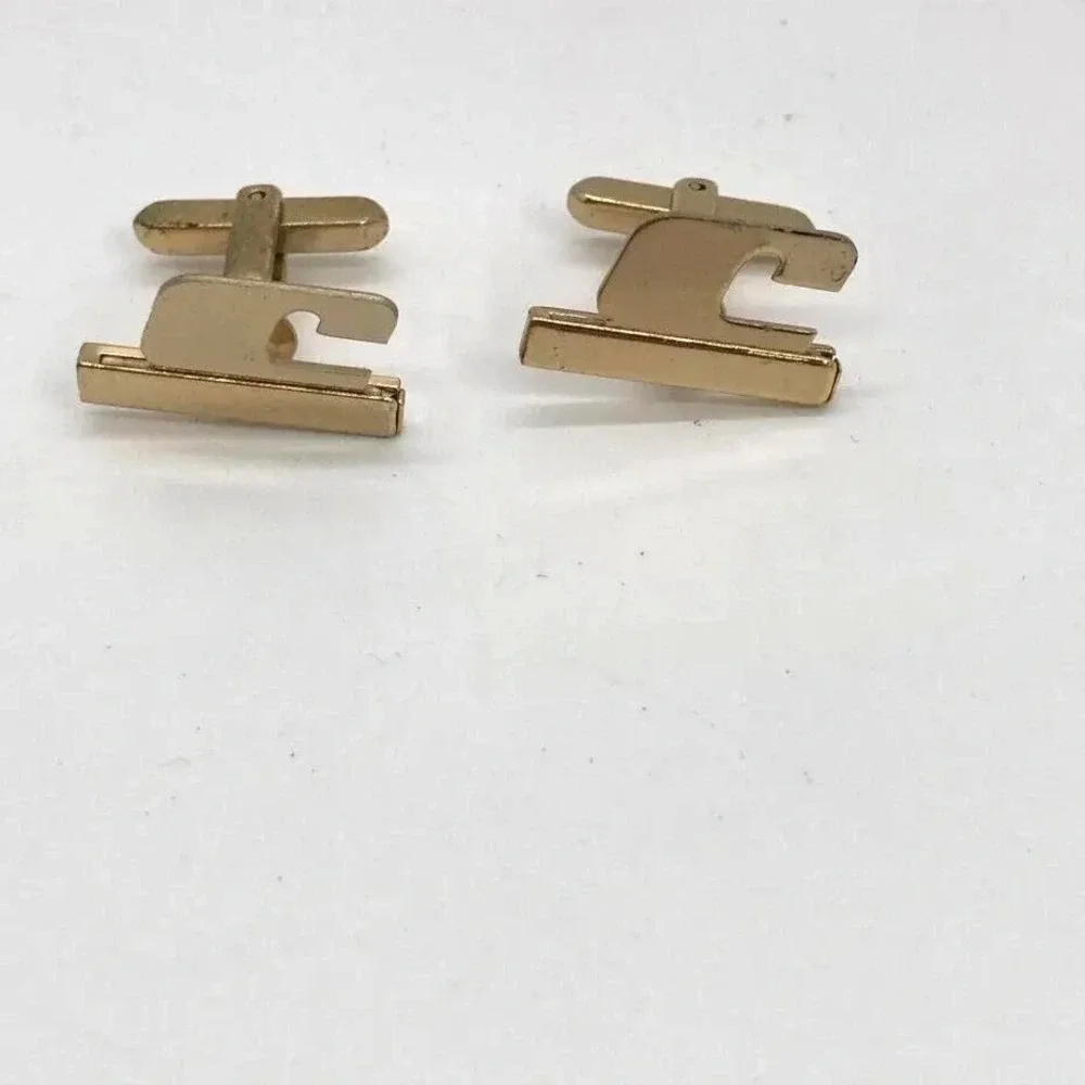 Vintage Initial C Cufflinks Pair Mens Shirt Cuff Links Retro‎ Gift
